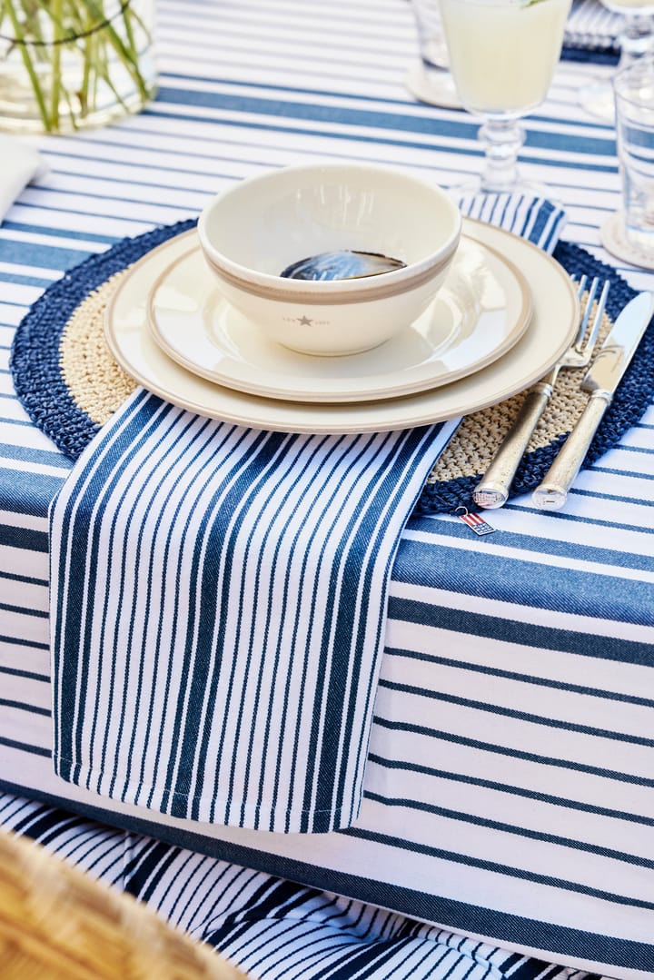 Toalha de mesa Striped Organic Cotton 150x350 cm, Navy Lexington