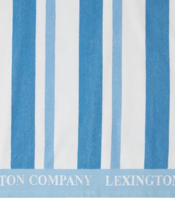 Toalha de praia Striped Cotton Terry 100x180 cm - Blue - Lexington