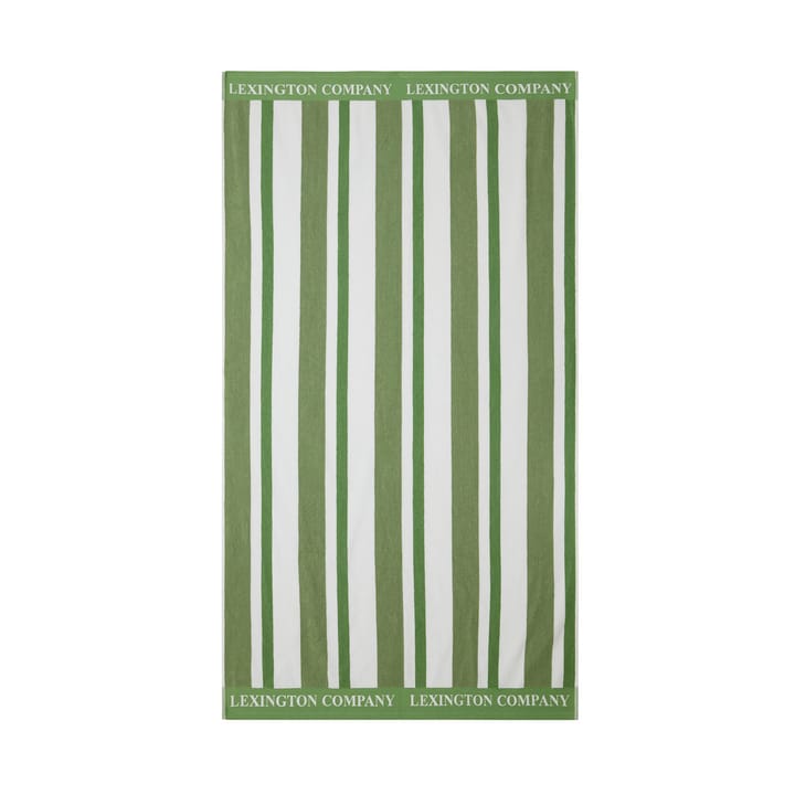 Toalha de praia Striped Cotton Terry 100x180 cm - Green - Lexington