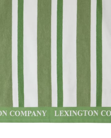 Toalha de praia Striped Cotton Terry 100x180 cm - Green - Lexington