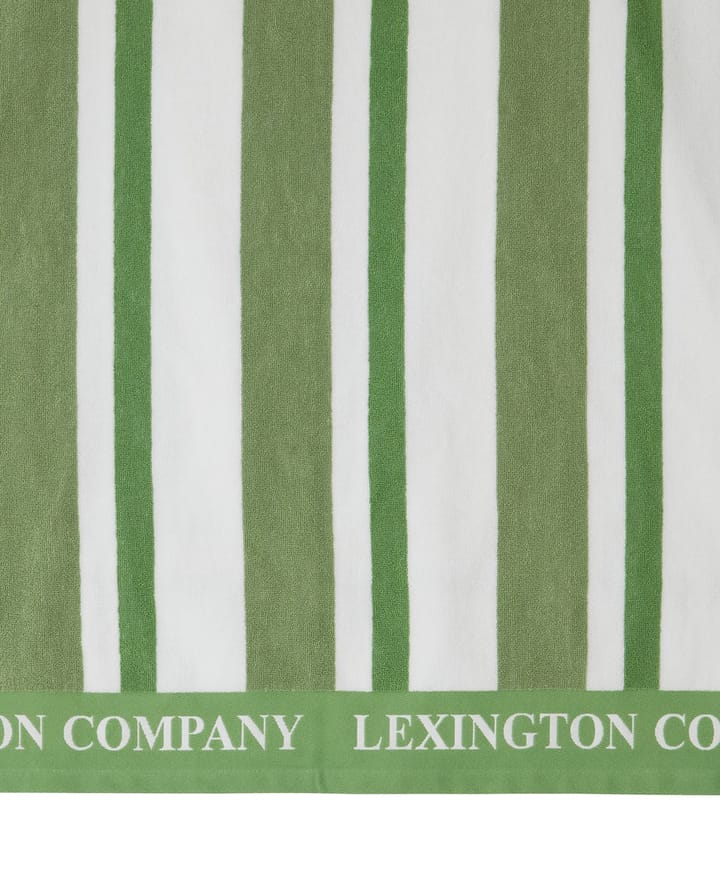 Toalha de praia Striped Cotton Terry 100x180 cm - Green - Lexington