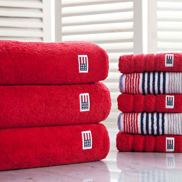 Toalha Icons Original Striped 50x70 cm - vermelho - Lexington