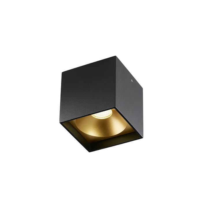 Spotlight Solo Square  - preto/dourado, 3000 kelvin - Light-Point