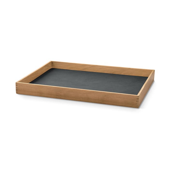 Bandeja de teca Even square M, Nupo anthracite LIND DNA