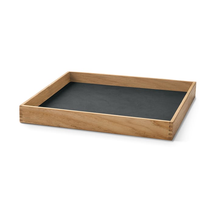 Bandeja de teca Even square P - Nupo anthracite - LIND DNA