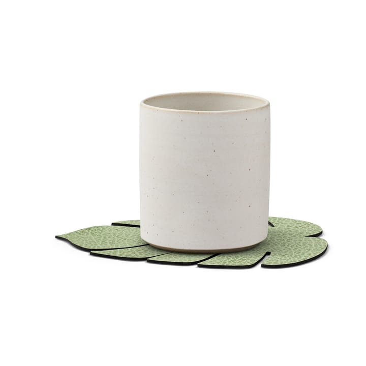 Base para copos Monstera Leaf Hippo, Verde azeitona LIND DNA