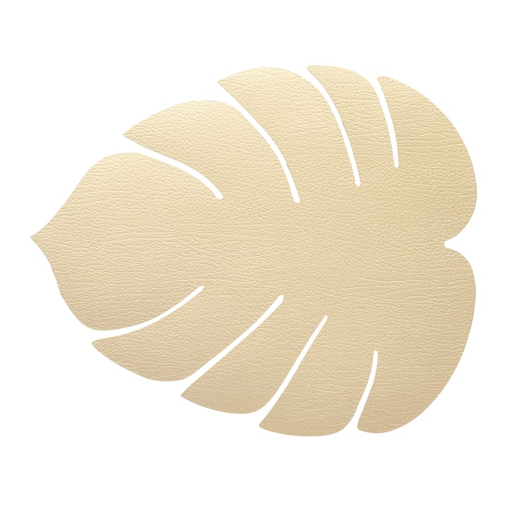 Individual de mesa Monstera Leaf Hippo S - dourado - LIND DNA