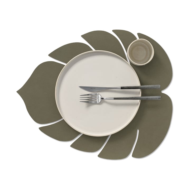 Individual de mesa Monstera Leaf Nupo L, Army green LIND DNA