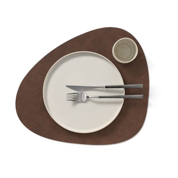 Individual de mesa Nupo curve L - castanho escuro - LIND DNA