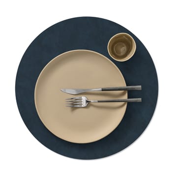 Individual de mesa redondo Nupo XL - Midnight blue - LIND DNA