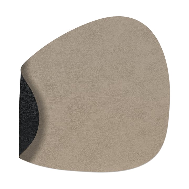 Individual de mesa reversíve curvo Bull L 1 un., Warm grey-black LIND DNA