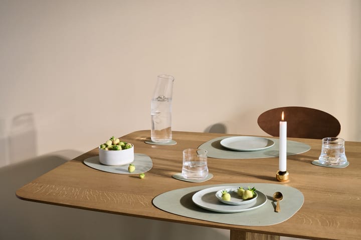 Individual de mesa reversível curvo Nupo S 1 un., Dark green-olive green LIND DNA