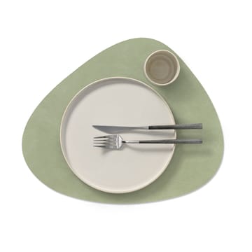 Individual de mesa reversível Nupo curve L 1 un. - Dark green-olive green - LIND DNA