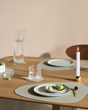 Individual de mesa reversível Nupo curve L 1 un. - Dark green-olive green - LIND DNA