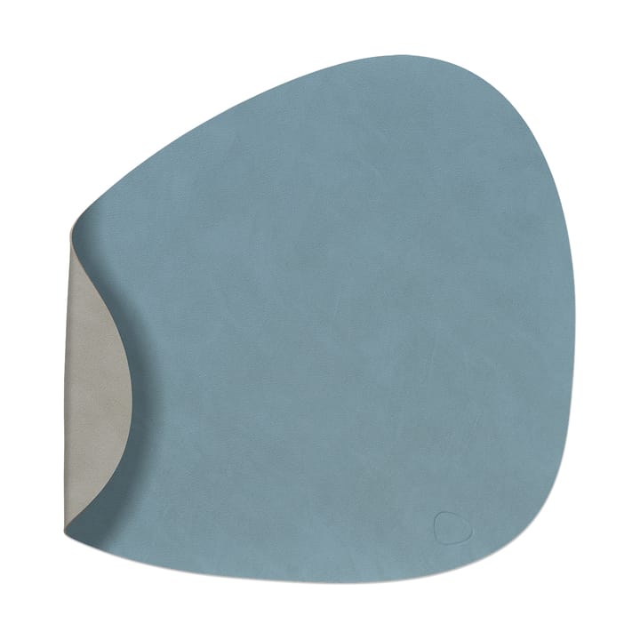 Individual de mesa reversível Nupo curve L 1 un., light blue-cinza claro LIND DNA