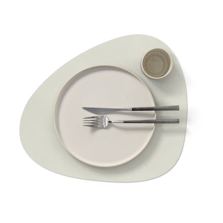 Individual de mesa reversível Nupo curve L 1 un., Linen-Flint grey LIND DNA