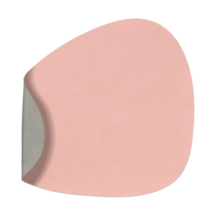 Individual de mesa reversível Nupo curve L 1 un., rosa-cinza claro LIND DNA