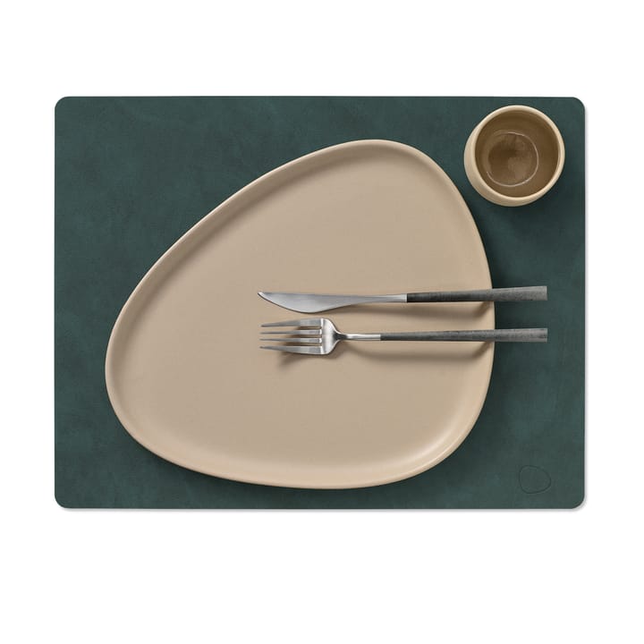 Individual de mesa reversível Nupo square L 1 un., Dark green-olive green LIND DNA