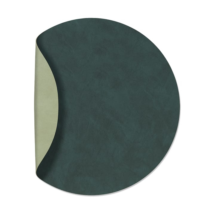 Individual de mesa reversível redondo Nupo XL 1 un. - Dark green-olive green - LIND DNA