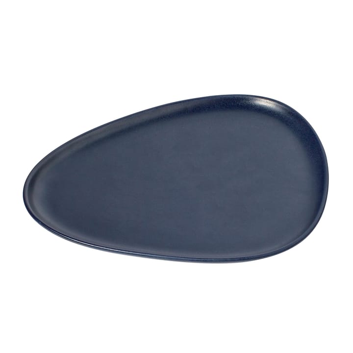 Prato Curve Stoneware 26x30 cm, azul marinho LIND DNA