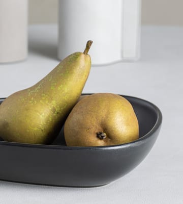 Prato fundo Curve Stoneware 19x22 cm - preto - LIND DNA