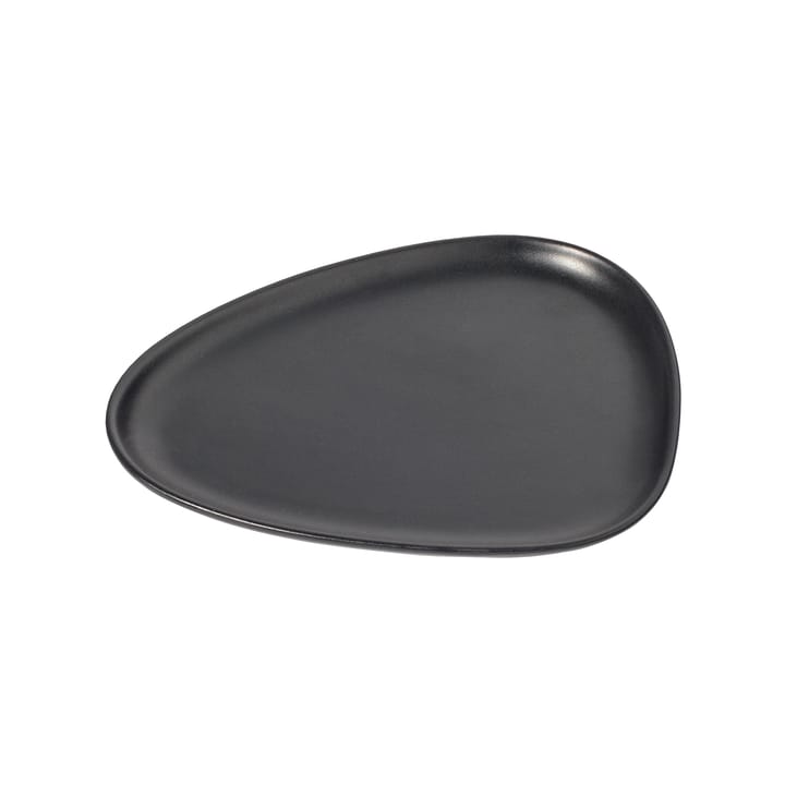 Prato pequeno Curve Stoneware 19x22 cm - preto - LIND DNA