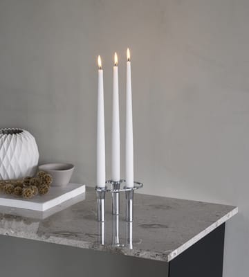 Suporte de velas combinável Lind Curve cromado - Triple - LIND DNA