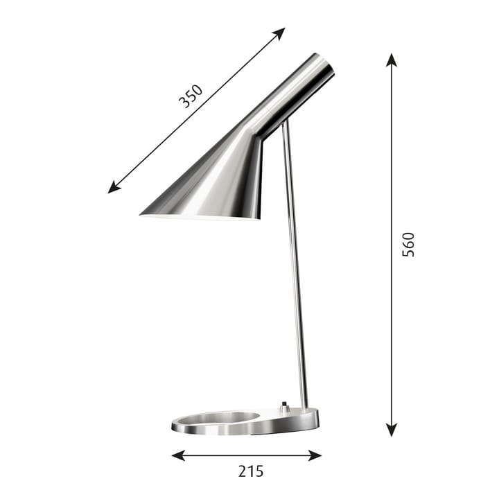 Candeeiro de mesa AJ - Aço inoxidável polido - Louis Poulsen