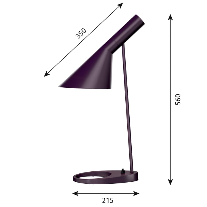 Candeeiro de mesa AJ - Aubergine - Louis Poulsen