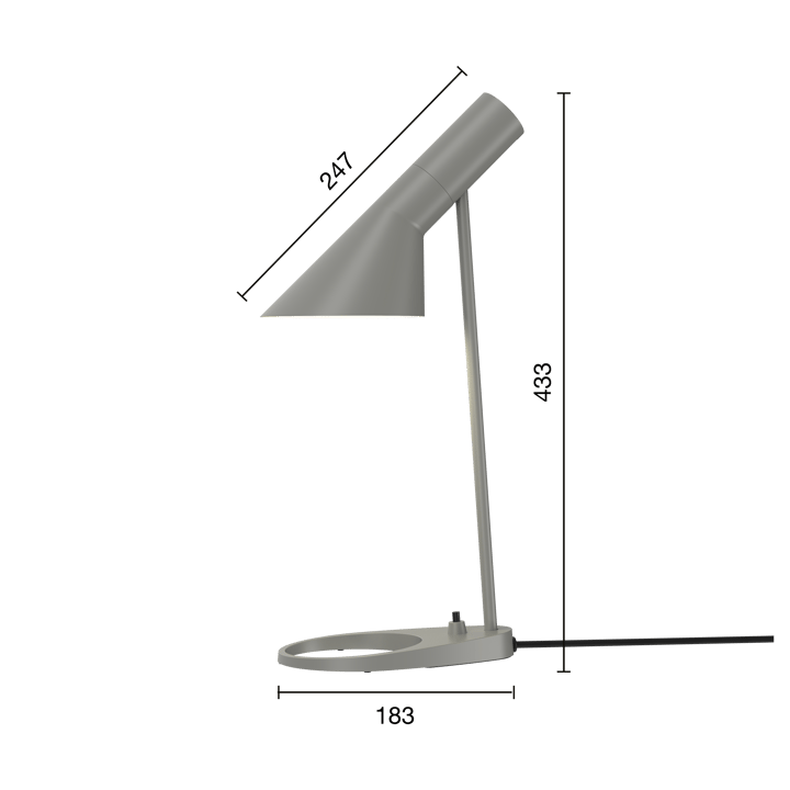 Candeeiro de mesa AJ MINI, Warm grey Louis Poulsen