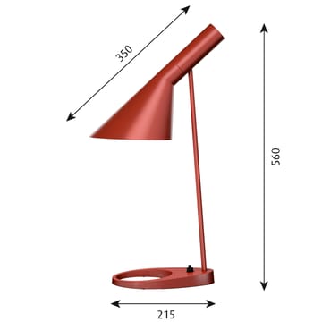 Candeeiro de mesa AJ - Vermelho-ferrugem - Louis Poulsen