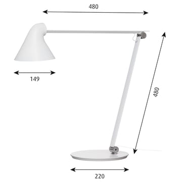 Candeeiro de mesa NJP - Branco - Louis Poulsen