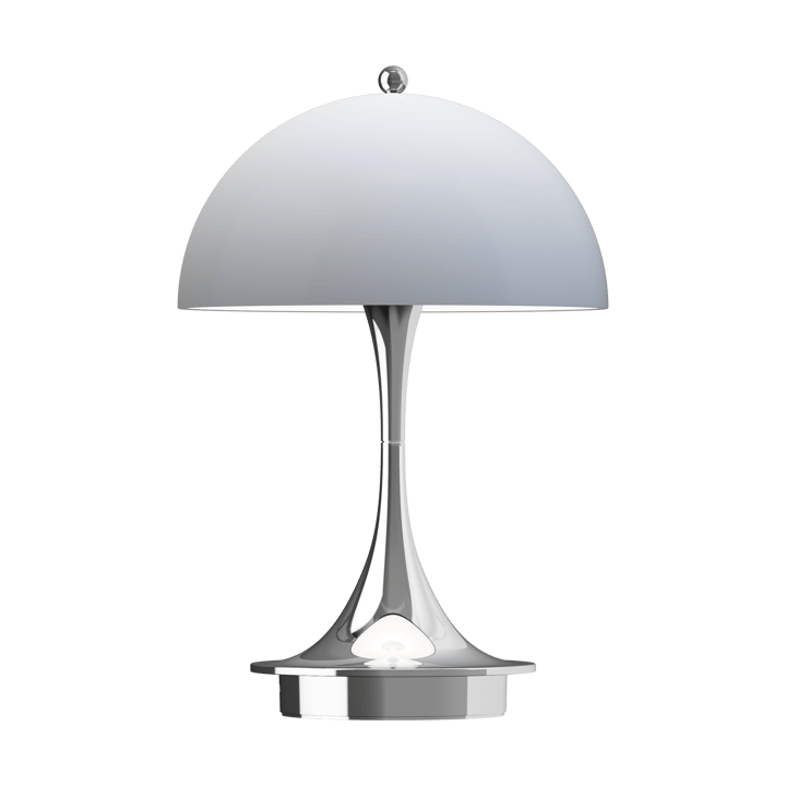 Candeeiro de mesa Panthella 160 Portable v3 - Chrome opal grey - Louis Poulsen