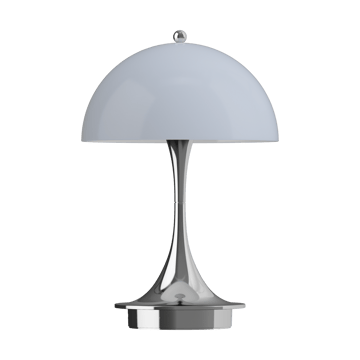 Candeeiro de mesa Panthella 160 Portable v3 - Chrome opal grey - Louis Poulsen