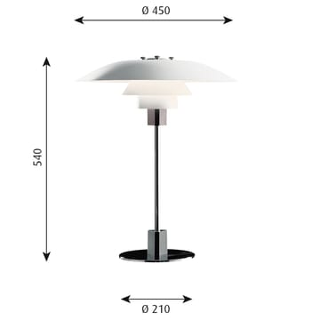 Candeeiro de mesa PH 4/3 - Branco - Louis Poulsen