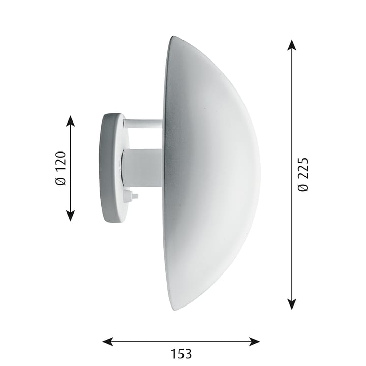 Candeeiro de parede Ø22,5 cm PH Hat - Branco - Louis Poulsen