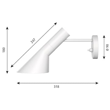 Candeeiro de parede AJ - Branco - Louis Poulsen