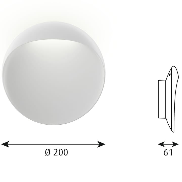 Candeeiro de parede Flindt Ø20 cm - Branco - Louis Poulsen