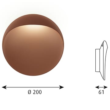 Candeeiro de parede Flindt Ø20 cm - Corten - Louis Poulsen