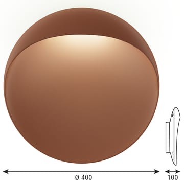 Candeeiro de parede Flindt Ø40 cm - Corten - Louis Poulsen