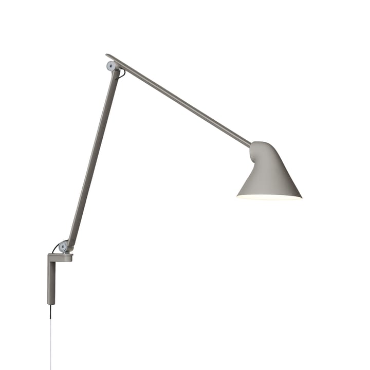 Candeeiro de parede NJP, Cinzento claro, braço longo, LED, 3000k Louis Poulsen