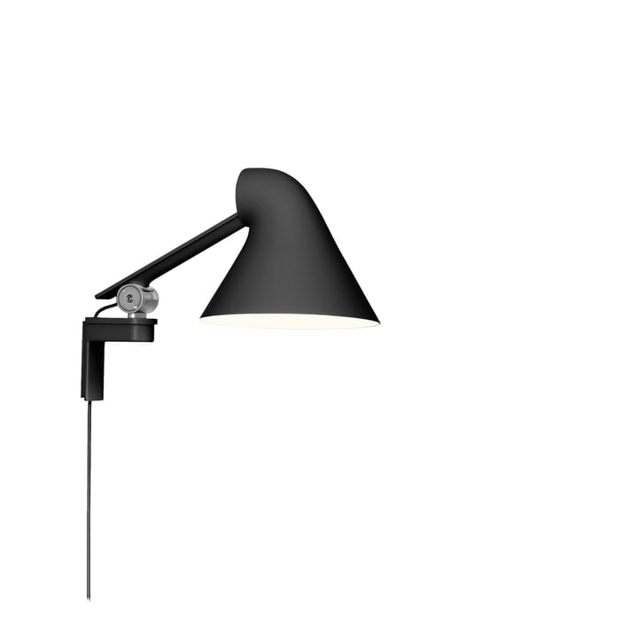 Candeeiro de parede NJP - Preto, braço curto, LED, 3000k - Louis Poulsen