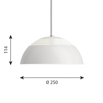 Candeeiro suspenso AJ Royal 2700K Ø25 cm - Branco - Louis Poulsen