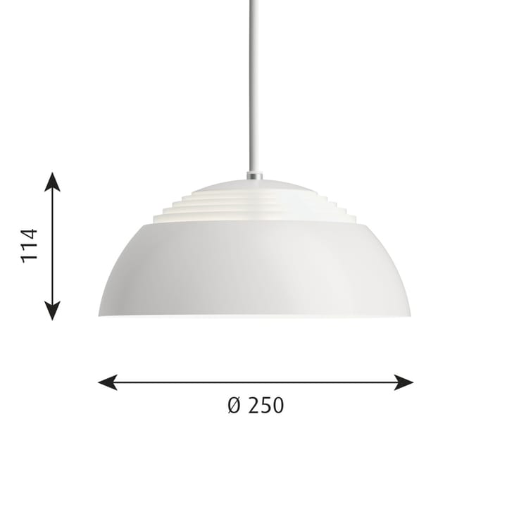 Candeeiro suspenso AJ Royal 2700K Ø25 cm - Branco - Louis Poulsen