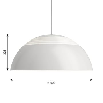 Candeeiro suspenso AJ Royal Ø50 cm - Branco - Louis Poulsen