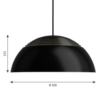 Candeeiro suspenso AJ Royal Ø50 cm - Preto - Louis Poulsen