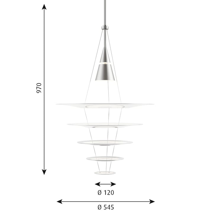 Candeeiro suspenso Enigma 545 - Branco - Louis Poulsen