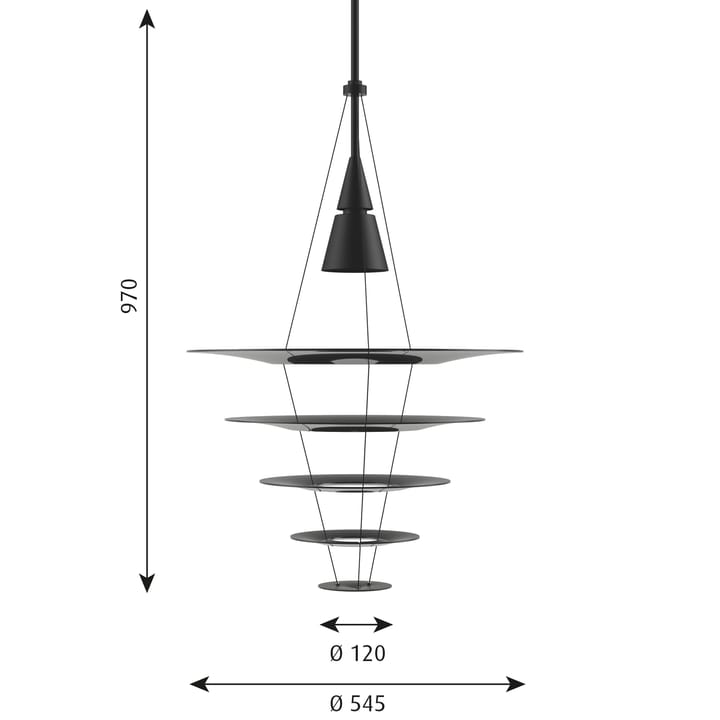 Candeeiro suspenso Enigma 545 - Preto - Louis Poulsen