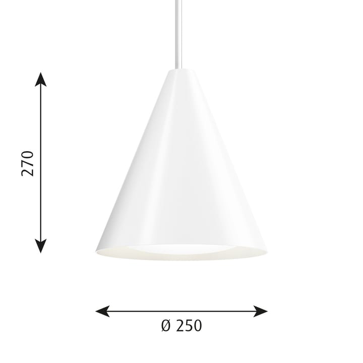 Candeeiro suspenso Keglen  Ø25 cm - Branco - Louis Poulsen