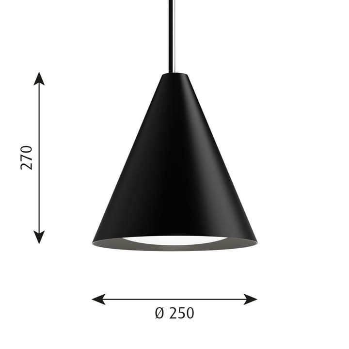 Candeeiro suspenso Keglen  Ø25 cm - Preto - Louis Poulsen